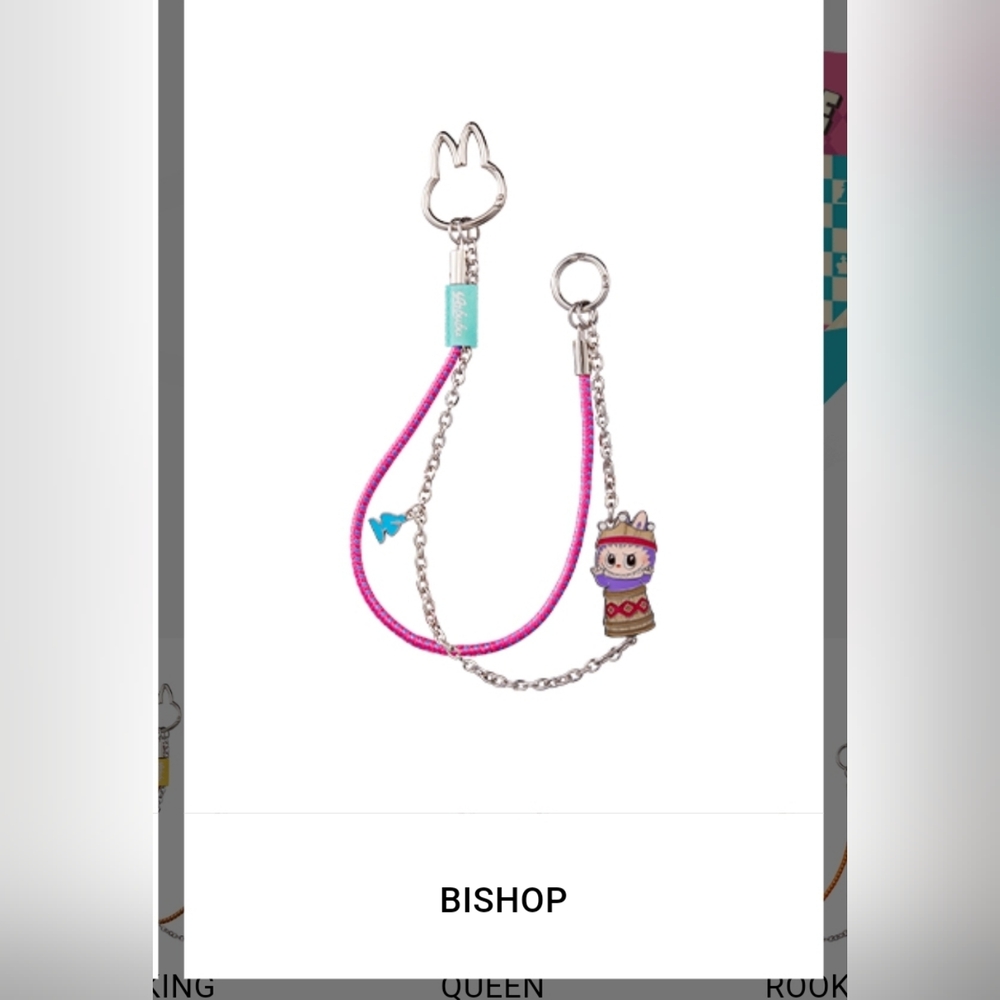 The Monster Let's Checkmate Labubu Key Pendant - Bishop